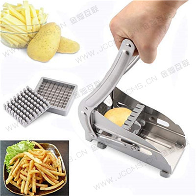 Stainless Steel Potato Cutter French Fry Potato Chipper For Easy Slicer With 2 Blades Home Kitchen Tool for Vegetable Fruit